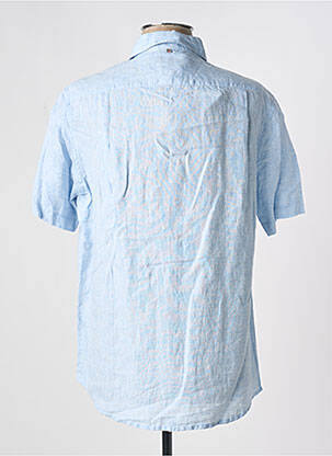Chemise manches courtes coupe cintrée bleu CAMBRIDGE homme
