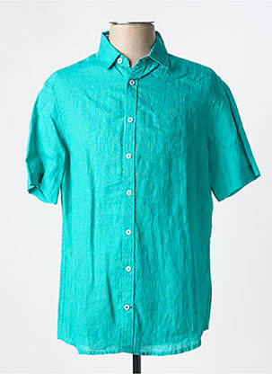 Chemise manches courtes coupe cintrée vert CAMBRIDGE homme