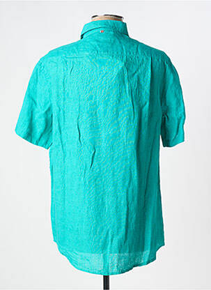 Chemise manches courtes coupe cintrée vert CAMBRIDGE homme