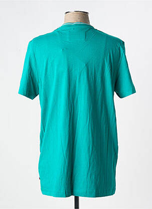 T-shirt broderie manches courtes vert fonce CAMBRIDGE homme