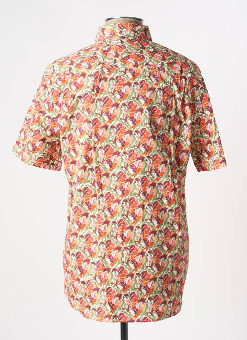 Chemise manches courtes imprimé fantaisie orange CAMBRIDGE homme