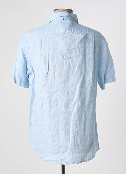 Chemise manches courtes coupe cintrée bleu CAMBRIDGE homme