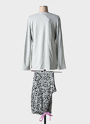Pyjama coupe droite gris MASSANA femme