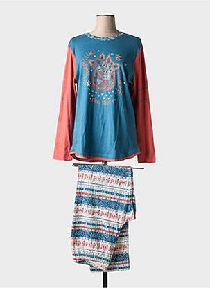 Pyjama coupe droite bleu MASSANA femme