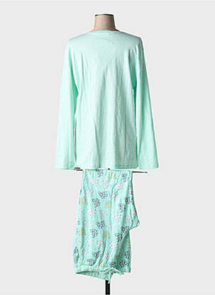 Pyjama coupe droite vert MASSANA femme