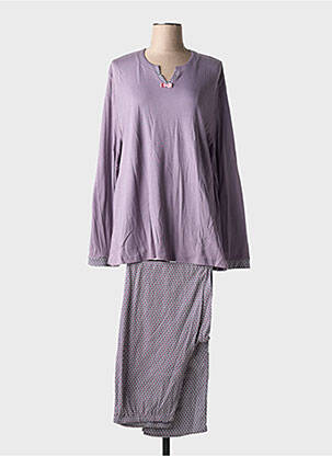 Pyjama coupe droite violet EGATEX femme
