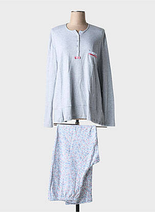 Pyjama coupe droite gris EGATEX femme