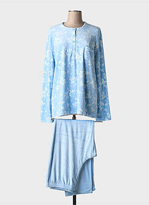 Pyjama coupe droite bleu EGATEX femme
