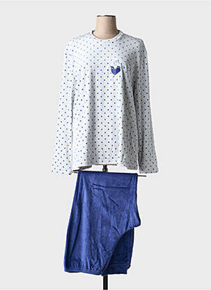 Pyjama coupe droite bleu EGATEX femme