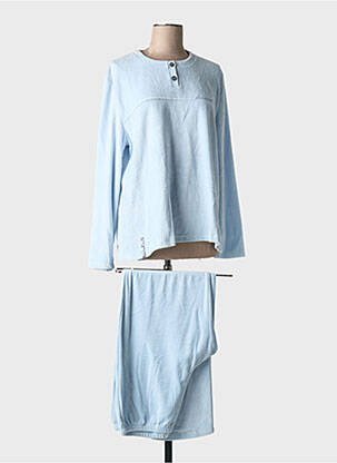 Pyjama coupe droite bleu EGATEX femme