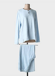 Pyjama coupe droite bleu EGATEX femme