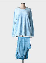 Pyjama coupe droite bleu EGATEX femme