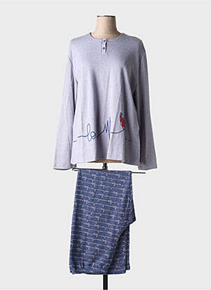Pyjama gris EGATEX pour femme