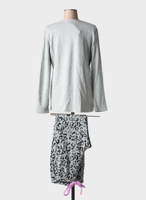 Pyjama coupe droite gris MASSANA femme