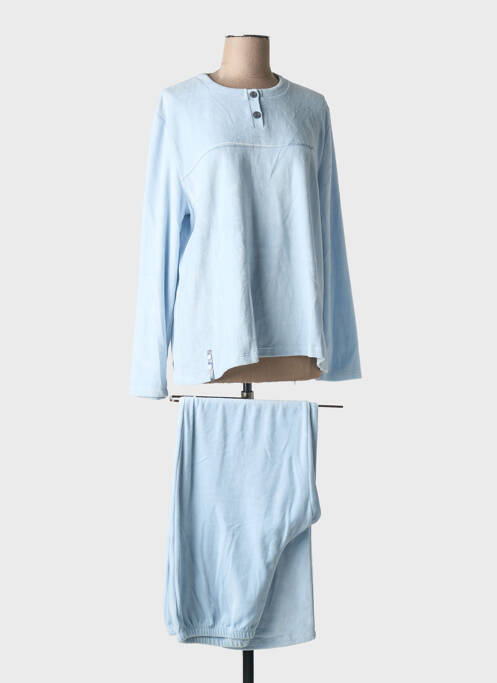 Pyjama coupe droite bleu EGATEX femme