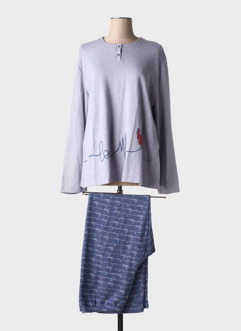 Pyjama gris EGATEX pour femme