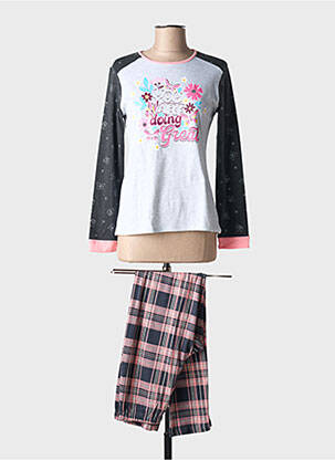 Pyjama tissage jersey gris MASSANA femme