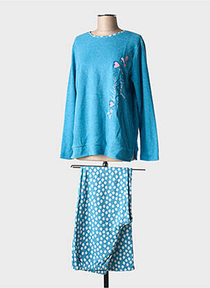 Pyjama tissage jersey bleu MASSANA femme