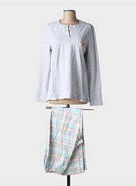 Pyjama tissage jersey gris EGATEX femme