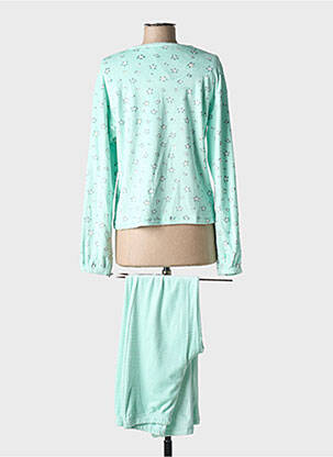 Pyjama coupe droite vert MASSANA femme
