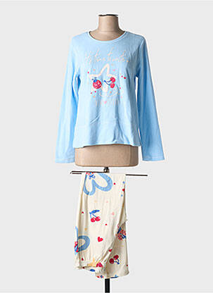 Pyjama tissage jersey bleu MASSANA femme