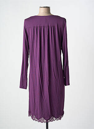 Chemise de nuit col v violet ANTIGEL femme