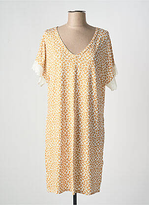 Chemise de nuit stretch jaune ANTIGEL femme