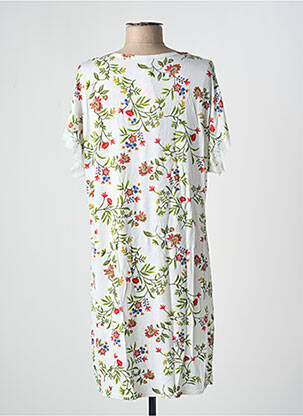 Chemise de nuit imprimé fleurs blanc ANTIGEL femme