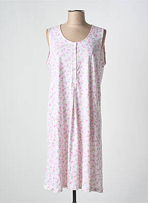 Chemise de nuit imprimé fleurs blanc EGATEX femme