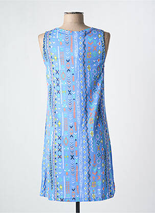 Chemise de nuit col v bleu MASSANA femme