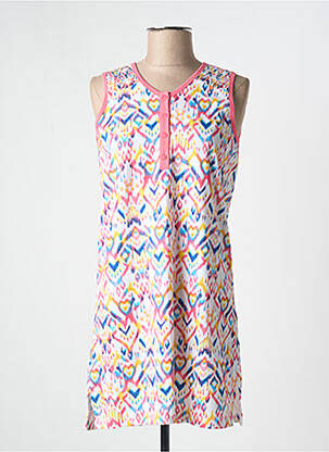 Chemise de nuit col v blanc MASSANA femme