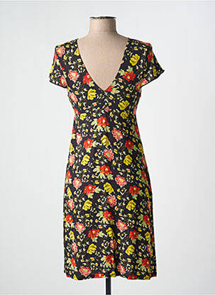 Chemise de nuit imprimé fleurs noir ANTIGEL femme