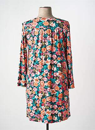Chemise de nuit imprimé fleurs noir ANTIGEL femme