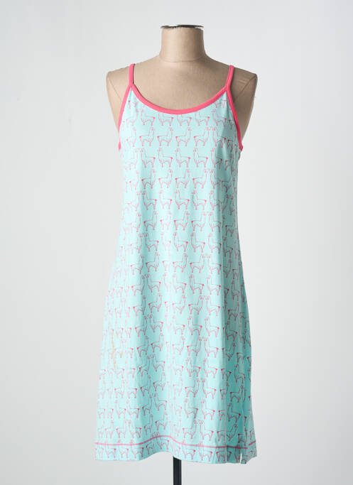Nuisette/combinette col rond bleu REBELLE femme