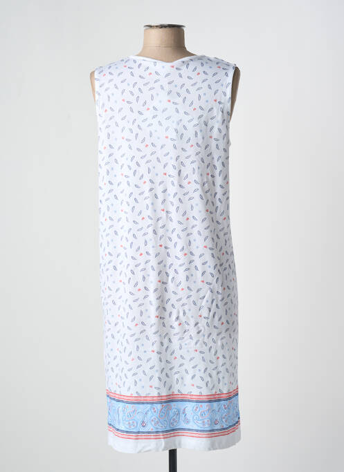 Chemise de nuit col v blanc EGATEX femme