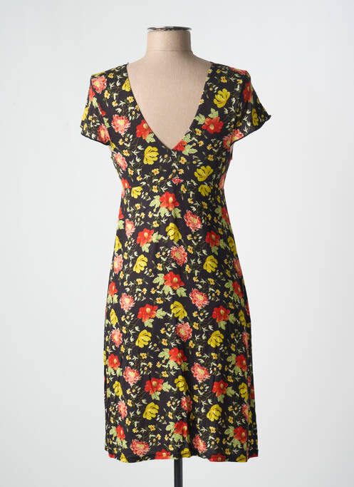 Chemise de nuit imprimé fleurs noir ANTIGEL femme