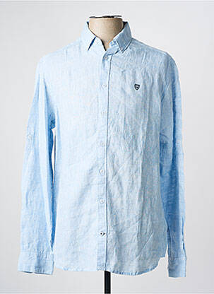 Chemise manches longues coupe droite bleu CAMBRIDGE homme