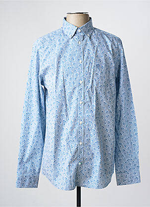 Chemise manches longues imprimé fantaisie bleu CAMBRIDGE homme