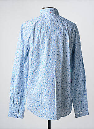 Chemise manches longues imprimé fantaisie bleu CAMBRIDGE homme