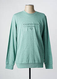 Sweat-shirt manches longues manches longues vert CAMBRIDGE homme
