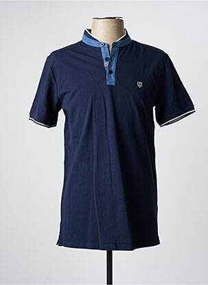 Polo coupe droite manches courtes bleu CAMBRIDGE homme