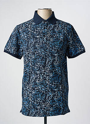 Polo stretch manches courtes bleu fonce CAMBRIDGE homme