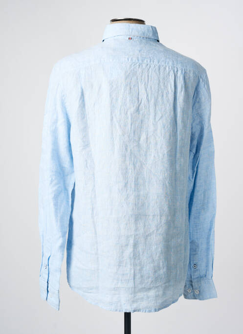 Chemise manches longues coupe droite bleu CAMBRIDGE homme