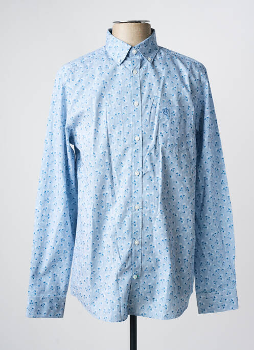 Chemise manches longues imprimé fantaisie bleu CAMBRIDGE homme