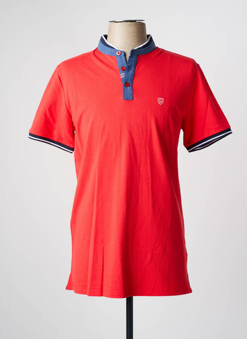 Polo coupe droite manches courtes rouge CAMBRIDGE homme