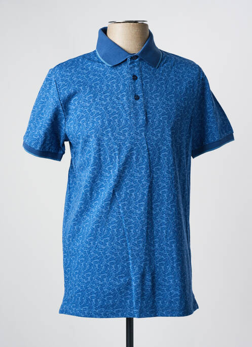 Polo stretch manches courtes bleu CAMBRIDGE homme