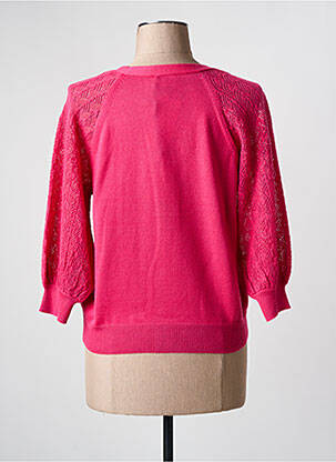 Gilet manches longues resserrée sur le bas rose JULIE GUERLANDE femme