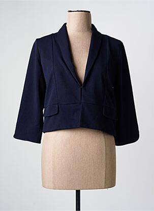 Blazer col châle bleu JULIE GUERLANDE femme