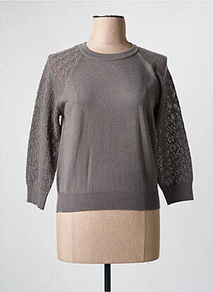 Pull col rond manches longues vert JULIE GUERLANDE femme