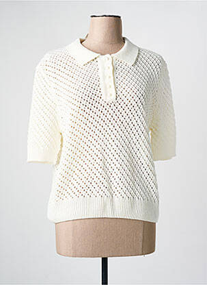 Pull resserrée sur le bas manches courtes beige JULIE GUERLANDE femme